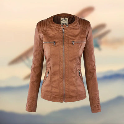 Carolina – Hooded Leather Jacket