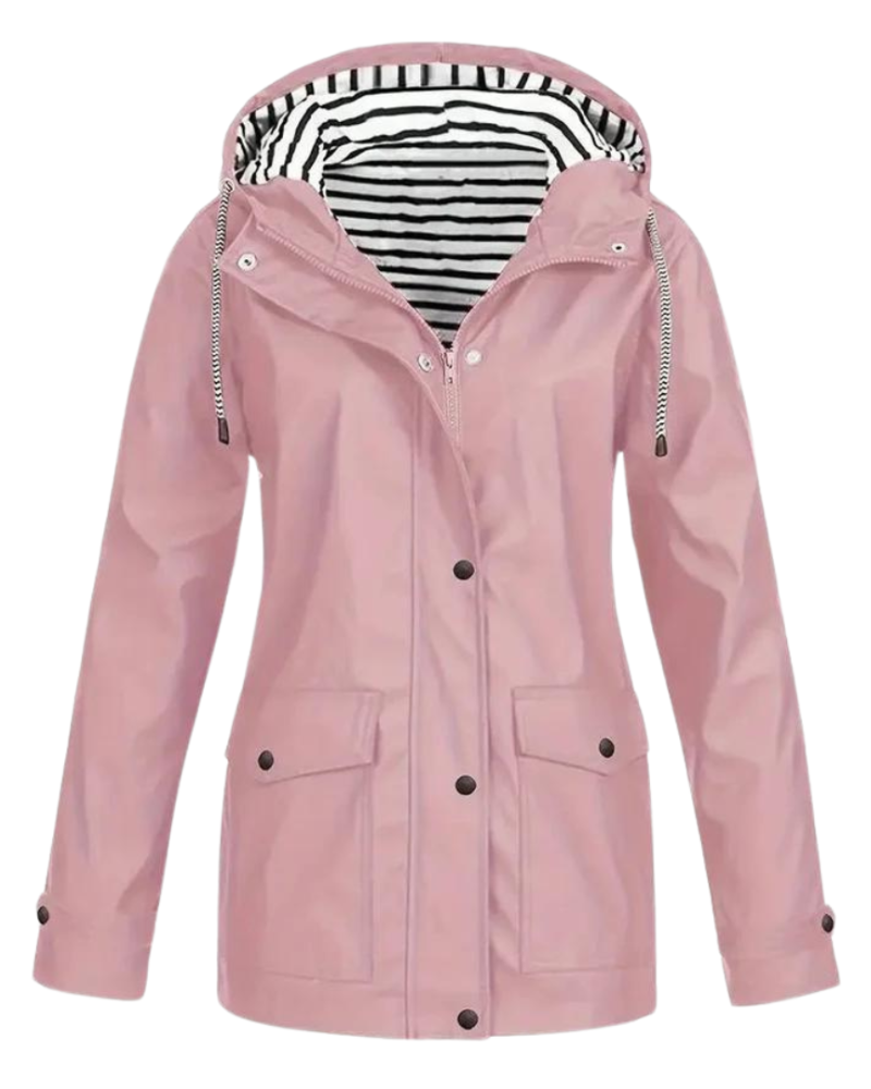 Olivia – Striped Lined Rain Jacket