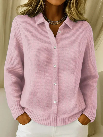 Katrina | Textured Knit Button-Up Cardigan