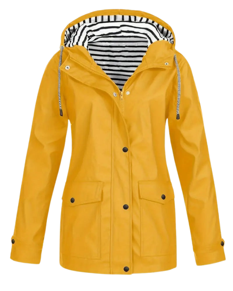 Olivia – Striped Lined Rain Jacket