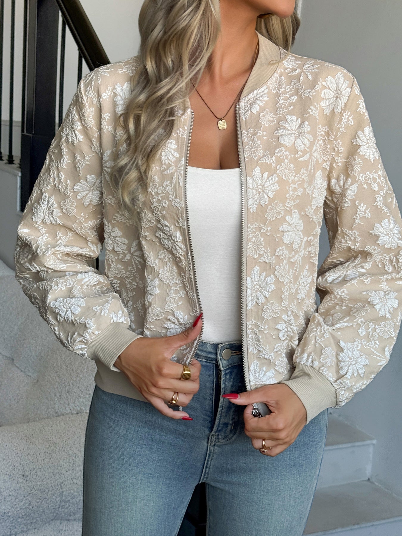 Doria – Embroidered Bomber Jacket