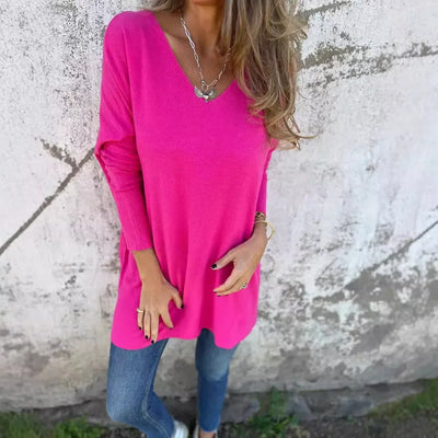 Leona™ | Relaxed V-Neck Knit Tunic