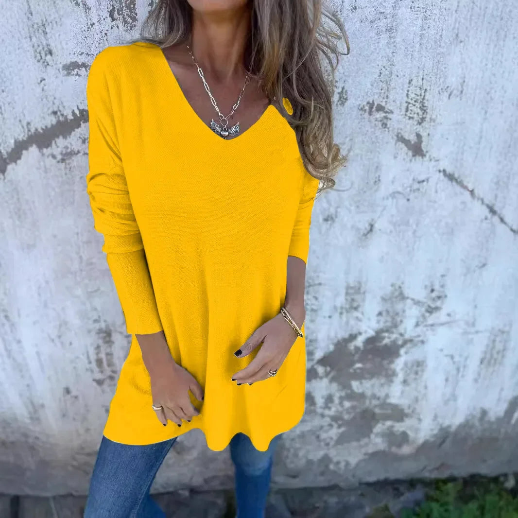 Leona™ | Relaxed V-Neck Knit Tunic