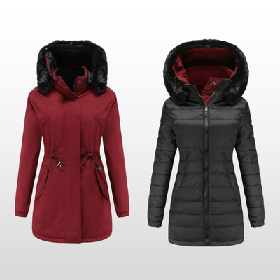 Jackie | Reversible White Goose Down Parka