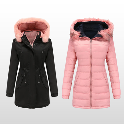 Jackie | Reversible White Goose Down Parka