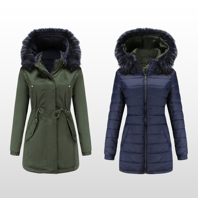 Jackie | Reversible White Goose Down Parka