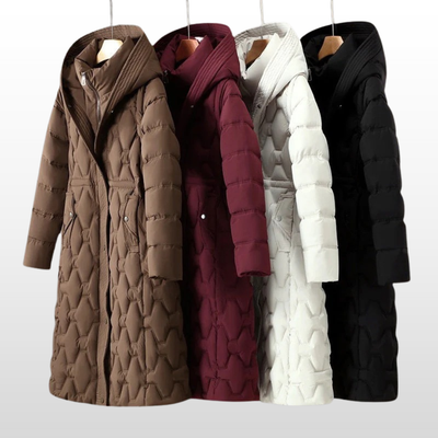 Olivia | Longline Hooded Down Coat